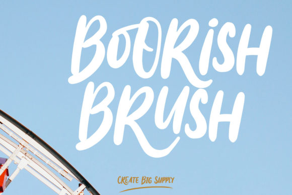Boorish Brush: A Friendly Display Font for Handmade Brands