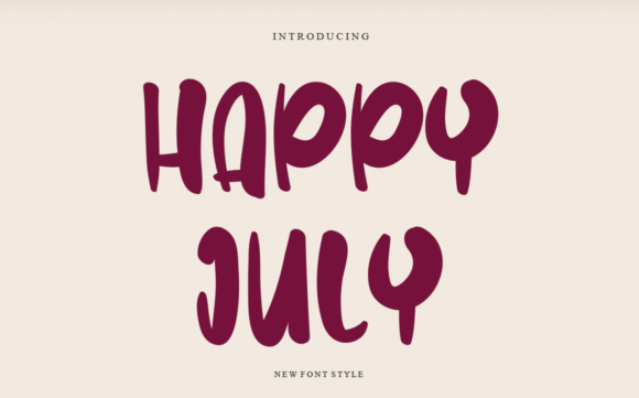 Happy July: A Display Font That Adds Whimsy to Campaign Headlines