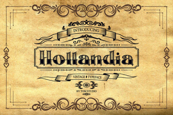 Hollandia: A Bold Vintage Display Font for Standout Branding