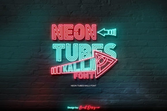 Neon Tubes Kalli: A Playful Display Font for Memorable Branding