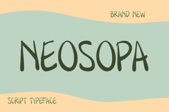 Neosopa: A Relaxed Display Font for Handmade Brands
