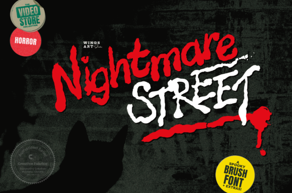 Nightmare Street: A Spooky Display Font for Crafters & Sellers