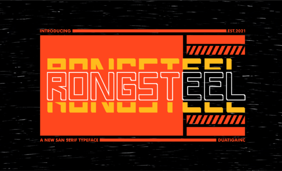 Rongsteel: A Bold, Robotic Display Font Worth Testing